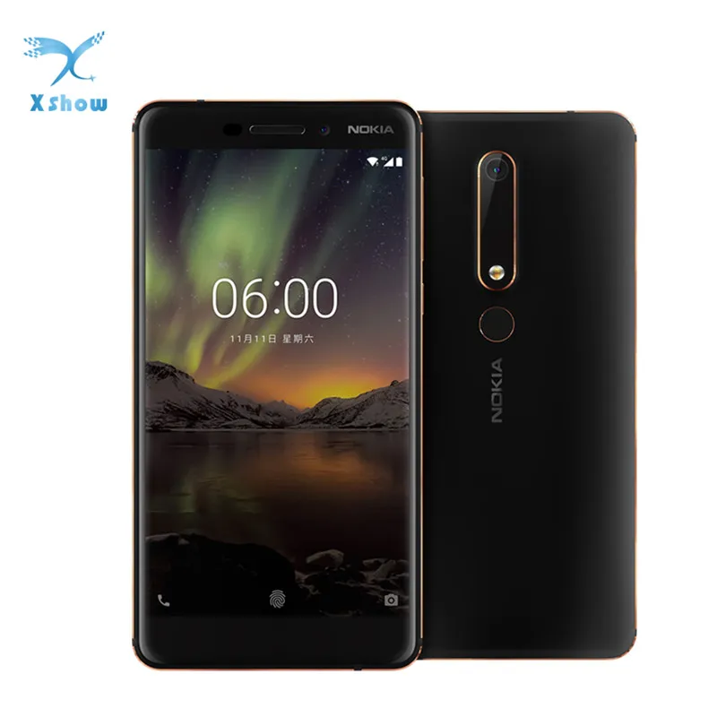 

Nokia 6 2nd 2018 4GB RAM 32GB ROM Smartphone 5.5 inch Snapdragon 630 Octa core 16.0+8.0MP 3000mAh 1920x1080 4G LTE Mobile phone