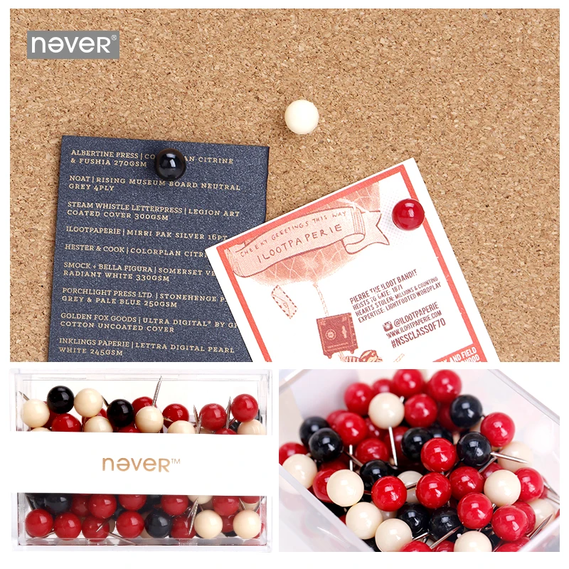 Never Rainbow candy color Thumbtack Pin для мягкого каркаса push-pin Thumb tacks украшения для офиса аксессуары Канцелярские товары 120 шт