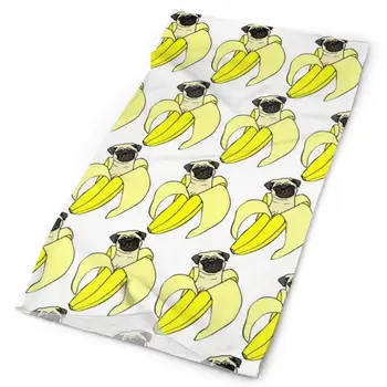 

SHINYWEET Women Men Funny Pud Dog Banana Repeat White Neck Gaiter Headwear Headband Face Mask Seamless Bandana 16-in-1 Magic