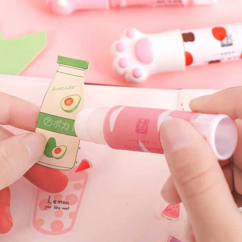 1 шт. Kawaii клей карандаш высокой вязкости Кошачий коготь милый для школы Elmers