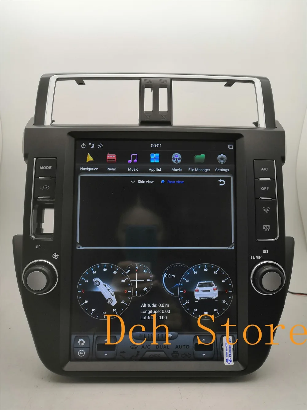 12,1 дюймов tesla стиль Android 8,1 dvd-плеер автомобиля для Toyota Land Cruiser Prado 2010 2011 2012 2013 px6