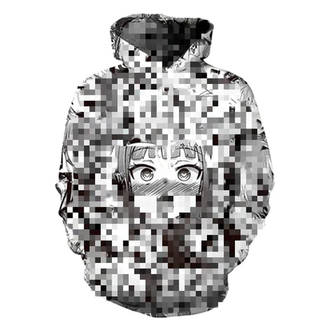 anime girl face hoodie