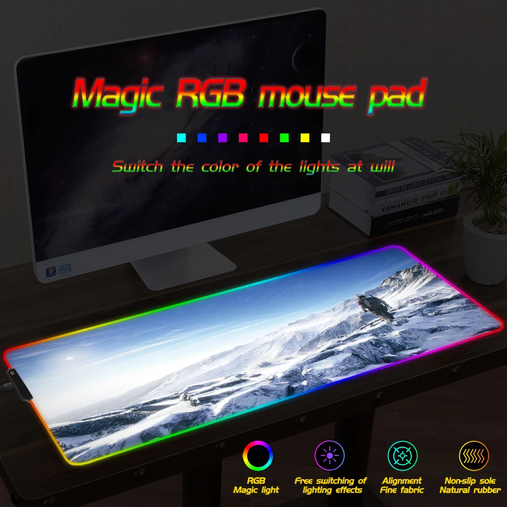 Интернет-бар игровой коврик для мыши большой коврик для мыши RGB компьютерный коврик для мыши геймер Mause коврик настольный светодиодный коврик с подсветкой Xxl клавиатура Настольный коврик