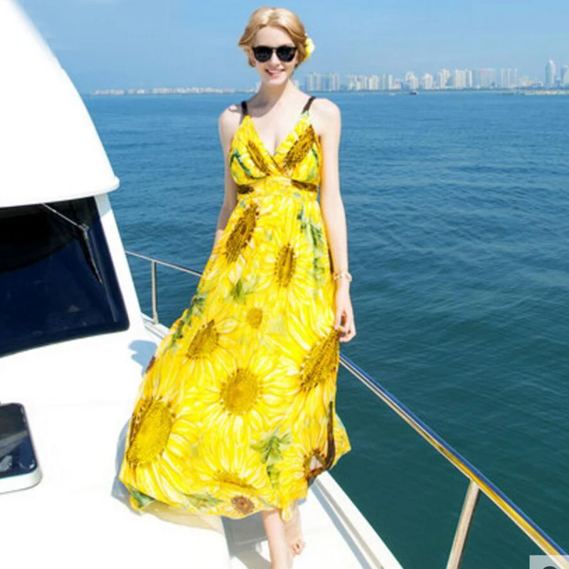 yellow silk dress