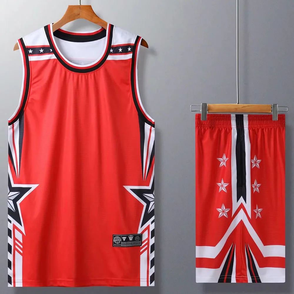 Quick Dry Breathable Basketball Jerseys Shirt and Athletic Shorts Set for Boys Youth Men Women basketball jerseys