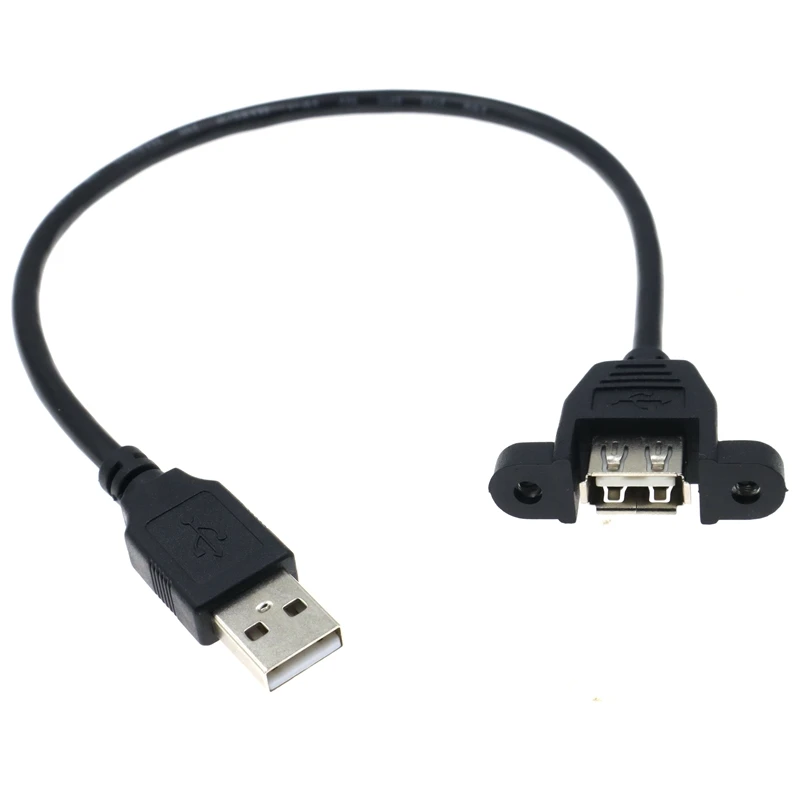 USB 2.0 Male-to-Female Extension Cable (0.3m-5m) with Panel Mounting Screw Holes for Industrial Control Chassis Description Image.This Product Can Be Found With The Tag Names Cheap Computer Cables Connectors, Computer Cables Connectors, Computer Office, High Quality Computer Office