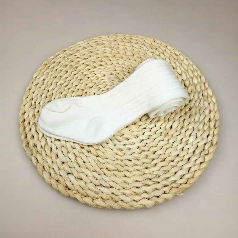 Детские носки для беременных; гетры; колготки; новорожденный младенец; хлопковые теплые колготки; чулочно-носочные изделия - Цвет: Белый