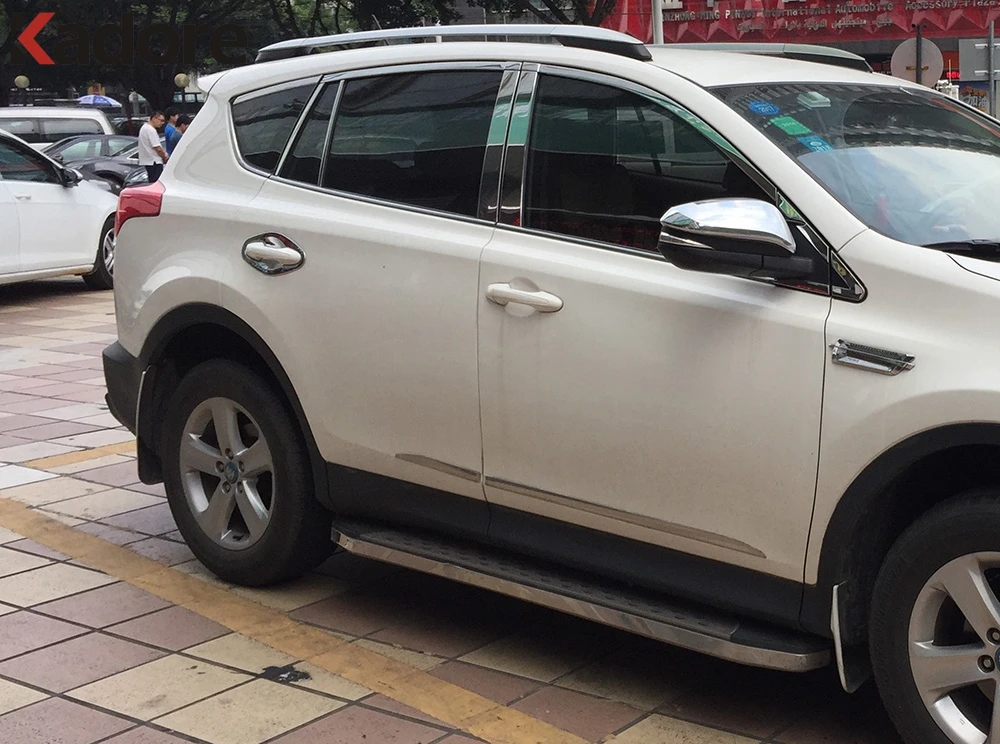 Для Toyota RAV4 RAV 4 2013 2014 2015 нержавеющая сталь отделка окна автомобиля рамка