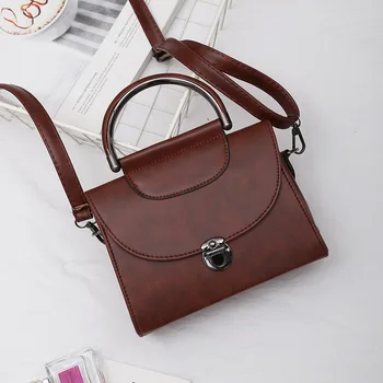 

Travel Flap Cover Small Handbag Female Women's Shoulder Bags Messenger Bag Crossbody Bag Lady Pu Leather Retro Handbags Women