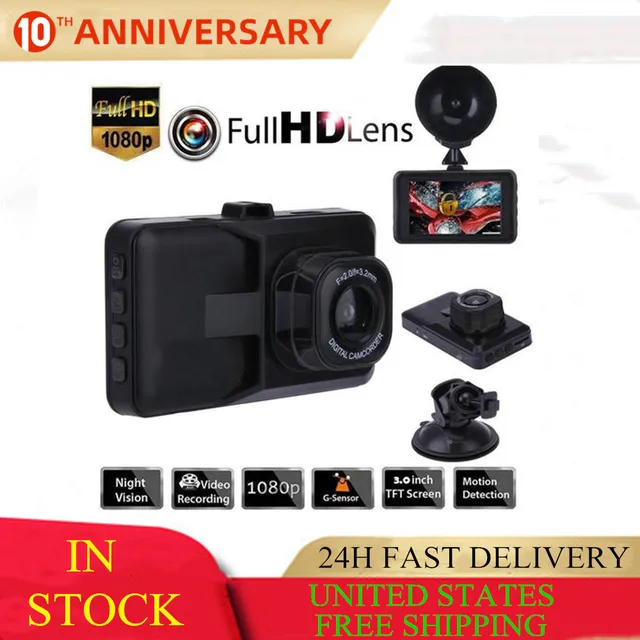 $US $13.33 3 Inch Full HD 1080P Car Driving Recorder Vehicle Camera DVR EDR Dashcam With Motion Detection Nigh