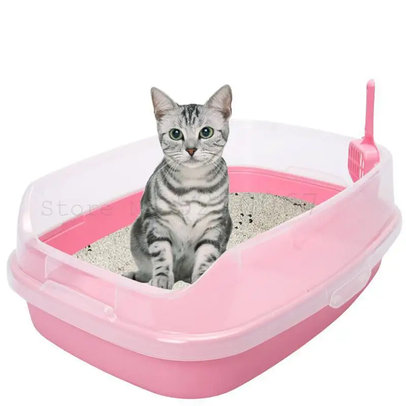 Кошачий Туалет кошачий наполнитель горшок однослойный двухслойный сосновый бетонитовый песок для кошек горшок сетка жир Кот супер большой закрытый - Цвет: Model14