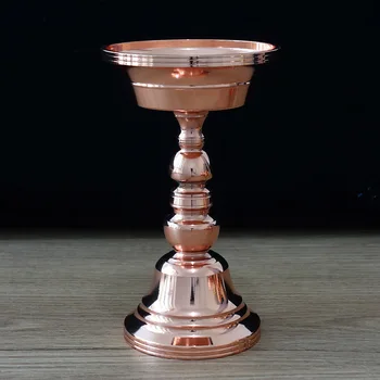 

Copper Candlestick Oil Lamp Holder Tibetan Classical Decorative Ornaments Buddhist Ritual Supplies