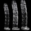 3 size Crystal Big Glass Dildo Realistic Penis Artificial Anal Dildo G-spot Stimulate Female Masturbates Glass Dildos for Women 1