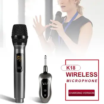 

Original K18 Wireless UHF Microphone Durable Energy-saving Battery Powered USB Charged Microphone For Business Party KTV Wedding