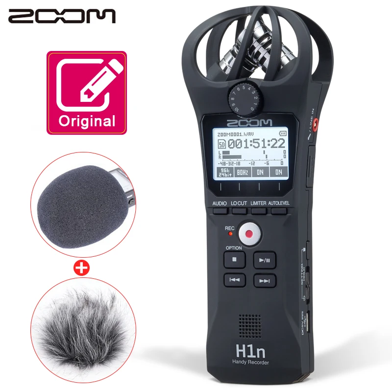 ZOOM H1 H1N Handy Recorder Digital Camera Audio Recorder Interview Recording Stereo Microphone for DSLR Boya BY-M1 Microphone