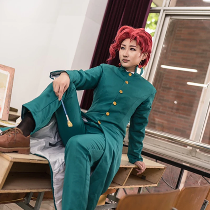 

Anime JoJo's Bizarre Adventure Cosplay Noriaki Kakyoin Cosplay Costume Unisex Adult Fancy Outfits Halloween Carnival Uniforms