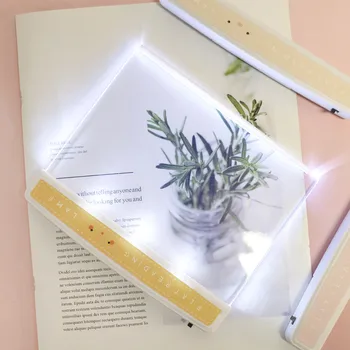 

Creative Flat Plate LED Book Light Reading Night Light Portable Travel dormitory Led Desk Lamp Eye Protect for Home Bedroom