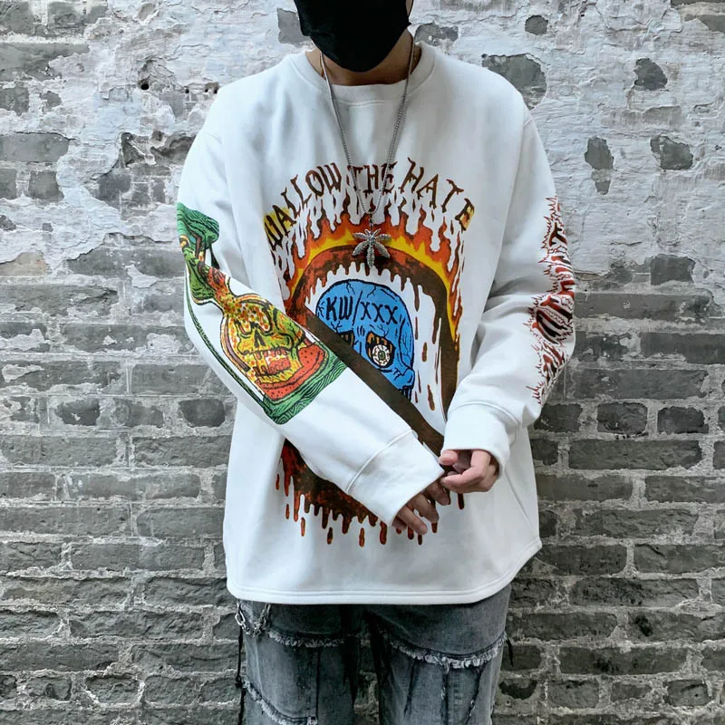 Harajuku, флисовые толстовки Xxxtentacion, для старой школы, Grafitti, мужские, женские, странные вещи, Sudadera Hombre, мужская Толстовка - Цвет: pic color 6