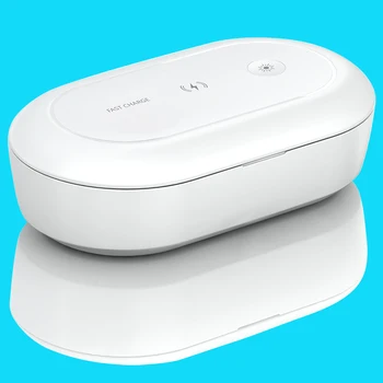 

10pcs/lot 3 in 1 UV Ultraviolet Sterilizer Wireless Charger Aromatherapy ozone for phone Jewelry undies big space disinfection