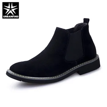 

2018 New Spring Autumn Fashion Casual For Men Ankle Chelsea Boots Men Shoes Cow Suede Leather Slip On Motorcycle Men Boot