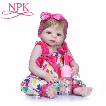 

NPK 22"Reborn Baby Doll Princess Girl Dolls full body Soft Silicone Babies Girls 55CM Newborn Lifelike bonecas babies Girls Toys