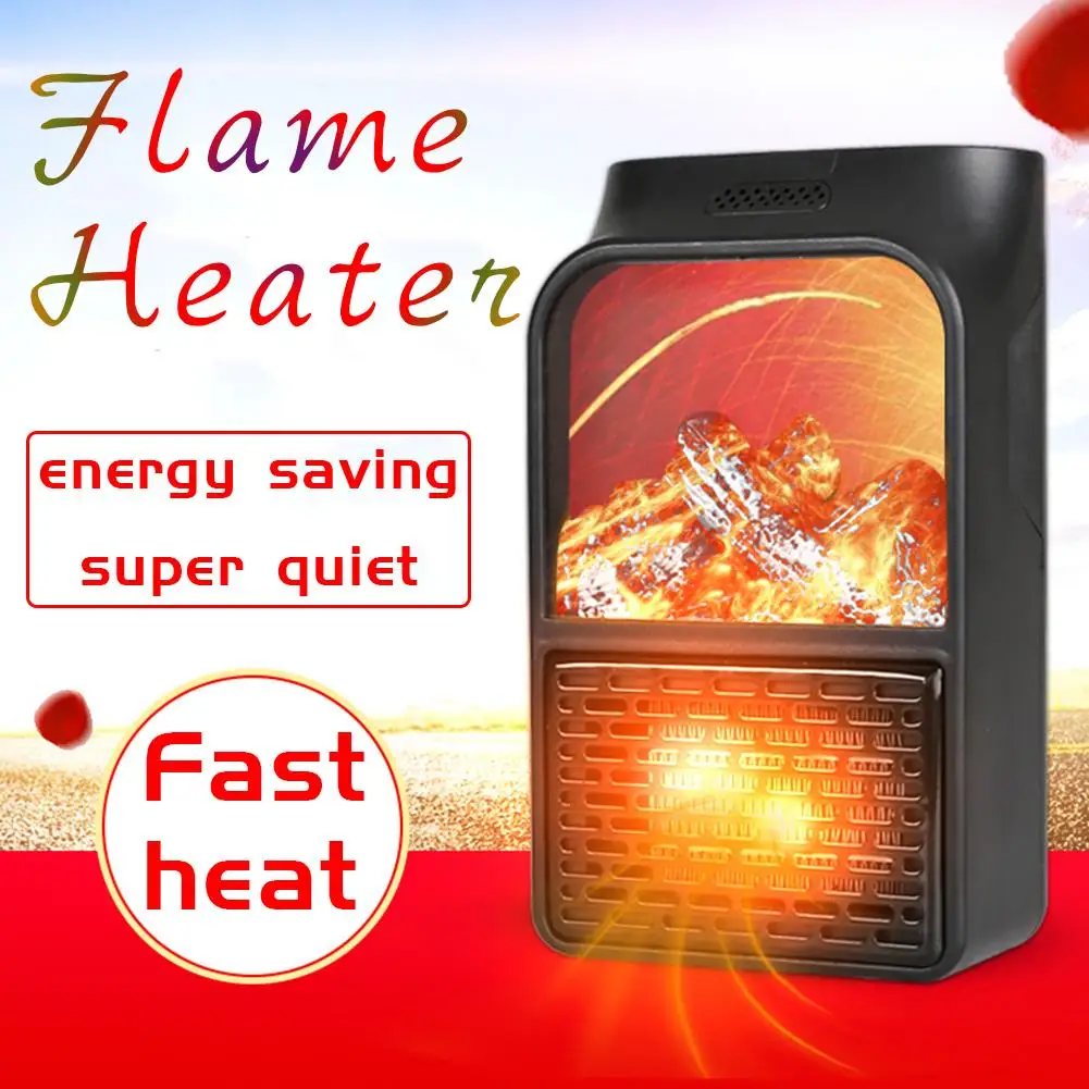 

EU Plug Flame Heater Household Mini Heater PTC Ceramic Office Dormitory Without Remote Control Multi-function Electric Heaters