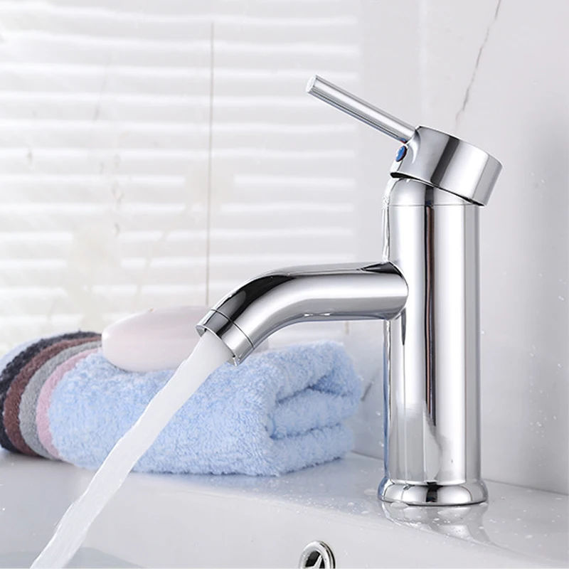 Stainless Steel Basin Faucet Bathroom Sink Water Tap Single Lever Lavatory Tall Vessel Cold Hot Mixer | Обустройство дома