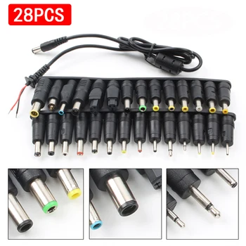 

NEW Niversal AC DC Jack Charger Connector Plug for Laptop /Notebook AC DC Power Adapter with Cable 1 Set /28pcs