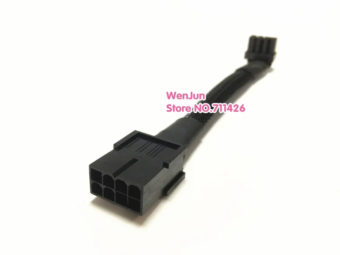 Cabo de Alimentação Mini Pci-e 90 ° em Forma de l Cabo de Alimentação Gpu de Pinos Ângulo de Extensão de Alimentação de Pinos Macho para Fêmea 13cm Cabos de computador e conectores - Imagem 2