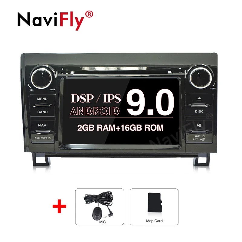 NaviFly ips DSP 4 Гб+ 64 ГБ Android 9,0 автомобильный dvd-радиоплеер для Toyota Tundra 2007-2013 Sequoia 2008- авто gps навигация wifi - Цвет: 2GB-16GB-4 Core