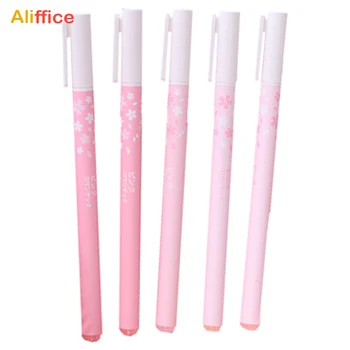 

Gel Ink Roller Ball Cute Cherry Blossoms Pen for School Office Stationery 0.38mm/0.5mm Pink Plastic Material Set of 12 Packs