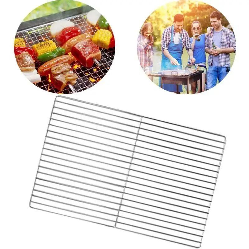Bbq Grill Mesh Stainless Steel Grill Net BBQ Tool Accessories Stainless Steel ROD Replacement Cooking Grill Grid Grate Barbecue Stainless Steel BBQ Grill Mesh