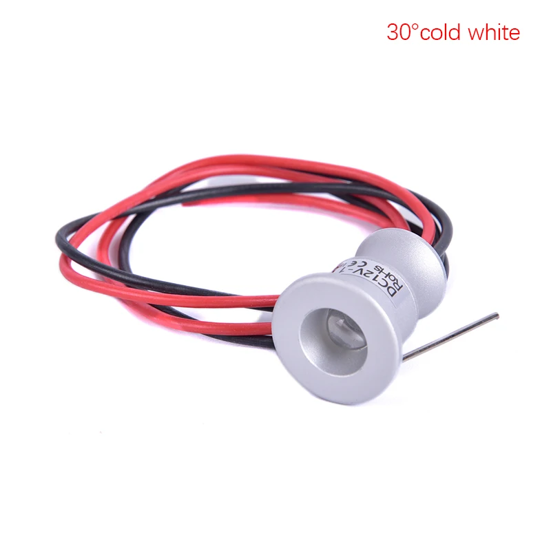 30 cold white DC 12 В Светодиодный точечный светильник для шкафа Точечный светильник IP65 Водонепроницаемый встраиваемый светильник для шкафа витрина дисплей светильник 1 Вт алюминиевый корпус - Испускаемый цвет: 30 cold white