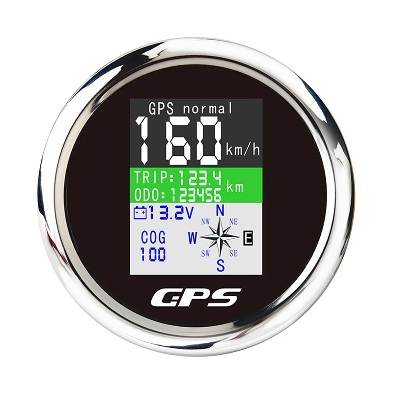 85mm Smart GPS Speedometer Waterproof TFT Screen Digital Tachometer Odometer with GPS Antenna For Car Boat Motorcycle