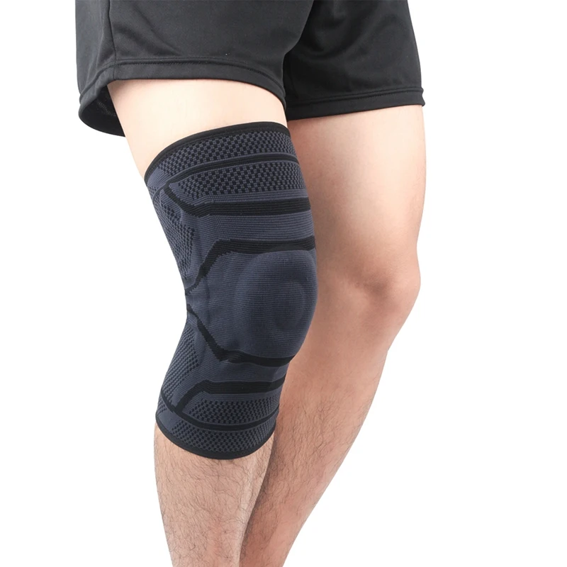 1pc Knee Pad Sleeve Anti-slip Breathable Compression Knitted Leg Support Protector Basketball Running Sportswear Accessories