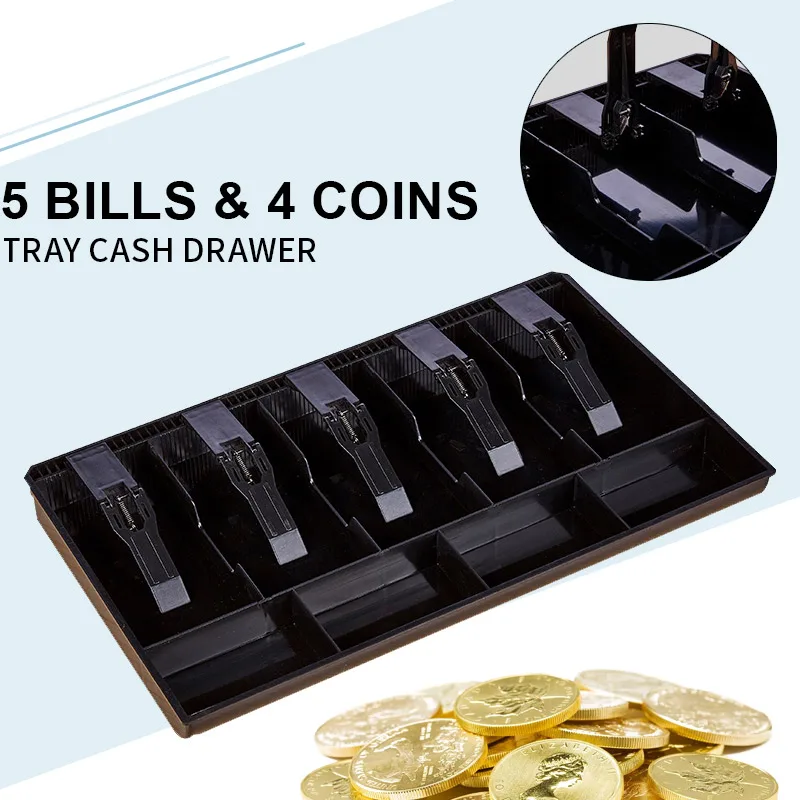 5 Grids Abs Store Cash Drawer Cashier Storage Box Stylish