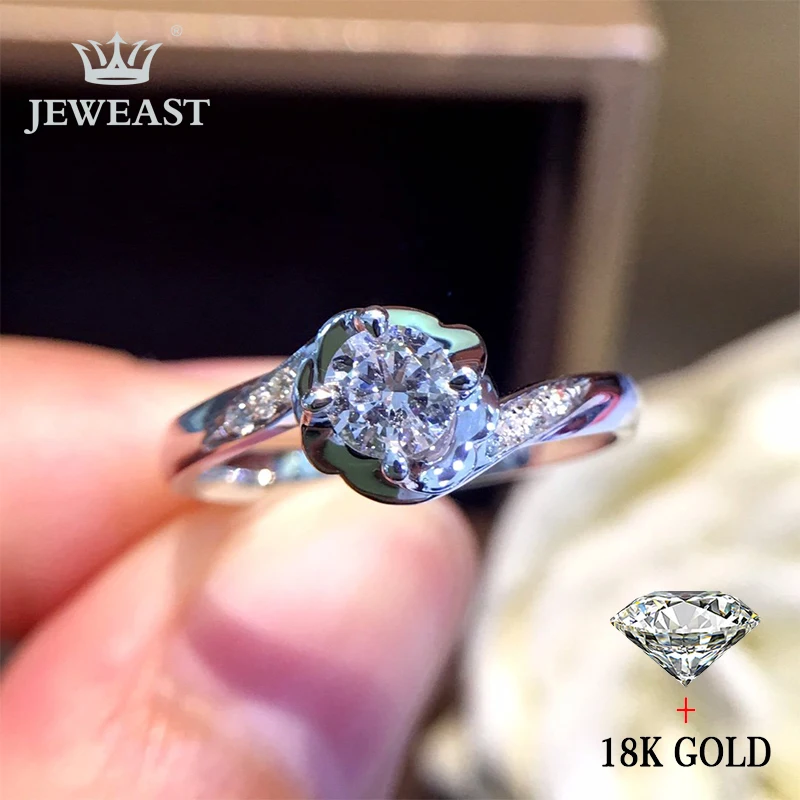 

Natural Diamond 18K Gold Pure Gold Ring Beautiful Gemstone Ring Good Upscale Trendy Classic Party Fine Jewelry Hot Sell New 2019