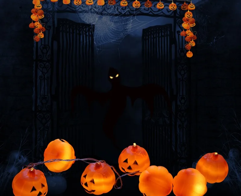 

5M 20 LEDs Pumpkin LED String Light AC220V Orange Pumpkin Lights Halloween Holiday Decoration Lanterns Light Party Supplies #