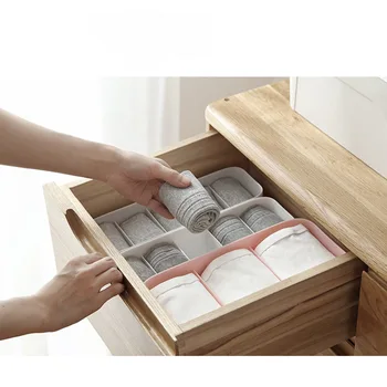 

Drawer Organizers Separate Socks Storages Box Plastic Underwear Panties Desktop Superimposable Drawers Finishing Boxes Storage