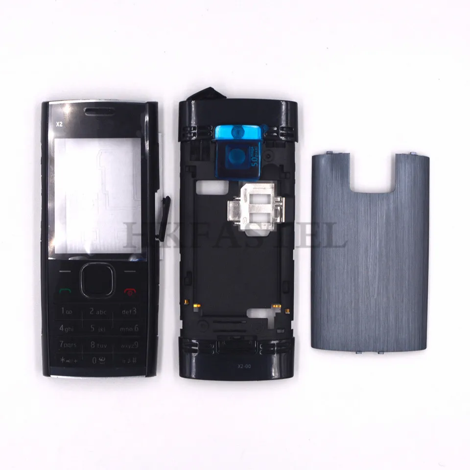 For Nokia X2 X2-00 Mobile Phone Housing Cover Case English/Russian/Arabic Keypad Tools phone back cover