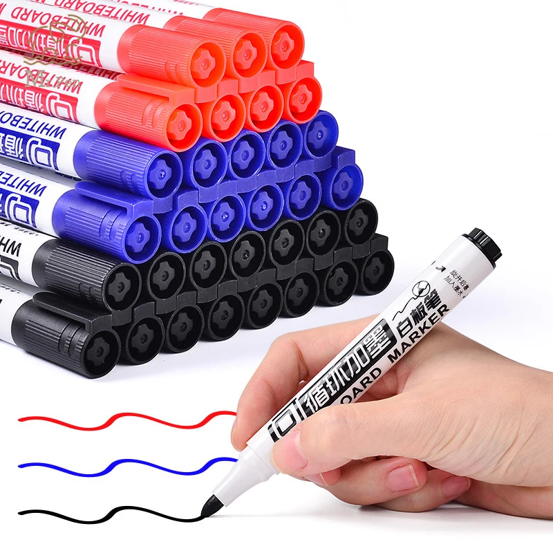 10Pcs Uitwisbare Whiteboard Marker Pen Kantoor Droge Wissen Markers