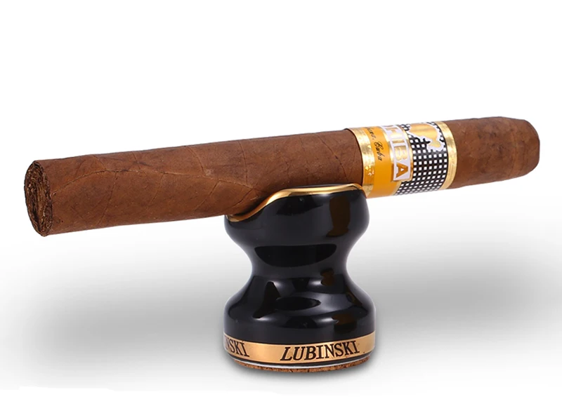 Cohiba держатель для сигар 35*45 мм Портативный 2шт Керамическая Подставка для сигар дисплей дорожная пепельница для сигарет с золотой стороной аксессуары для сигар