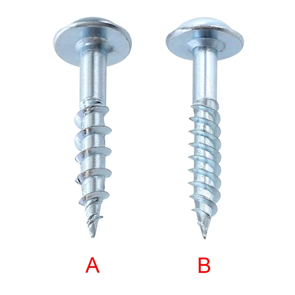 100pcs/set High Strength Oblique Hole Manual Silver Self-tapping Cross Screw Repair Hardware Home Woodworking Tools Jig