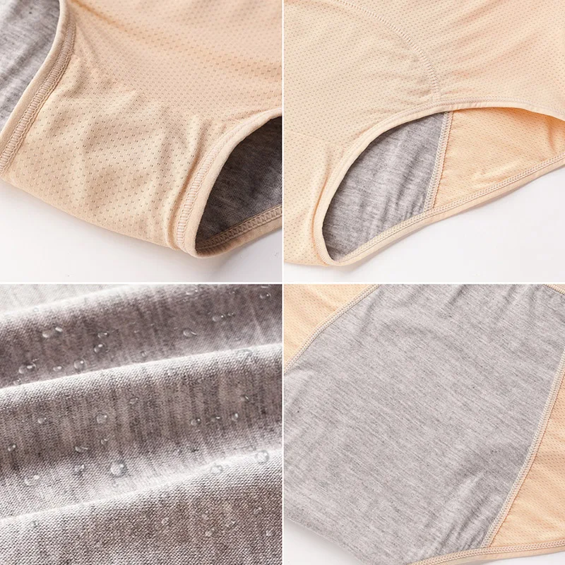 3 Pieces/Set Menstrual Period Panties Women Physiological Pants Leak Proof Female Menstrual Underwear Breathable Briefs