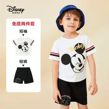 

Disney Cartoon Baby Summer Two-piece Suit 2020 New Boy Cotton Clothes Baby Short-sleeved Breathable Children Two-piece Suit