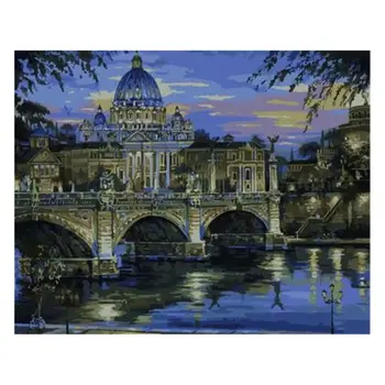 

Paint For Adults and Kids DIY Oil Painting Kits Pre-Printed Canvas Palace D08F