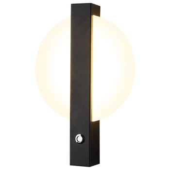 

Modern Minimalist Bedroom Bedside Wall Lamp, Creative Aisle / Staircase / Living Room Wall Lamp with Switch Wall Lamp