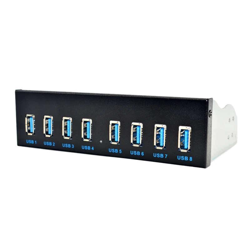  19 Pin To 8 Port USB 3.0 Hub 5.25 Inch CD-Rom Drive Bay CD Rom Front Panel for Computer Case