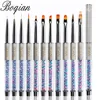 BQAN 11 Style Nail Brush UV Gel  Liner Painting Pen Acrylic Drawing Brush for Nails Gradient Rhinestone Handle Nail Art Tool ► Photo 1/5