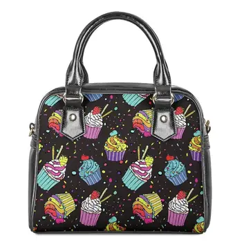 

Coloranimal Tote Women Leather Shoulder Handbags Strawberry Cupcake Print Casual Female Clutch Crossbody Bags Messenger Girl Bag